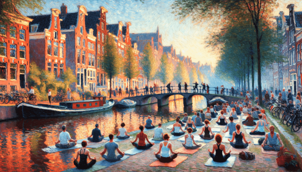 yoga met Jitka in Amsterdam in M stijl landscape